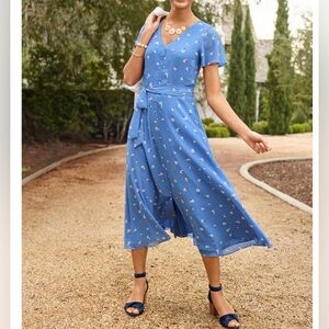 Talbots Petite Blue floral dress